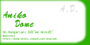 aniko dome business card